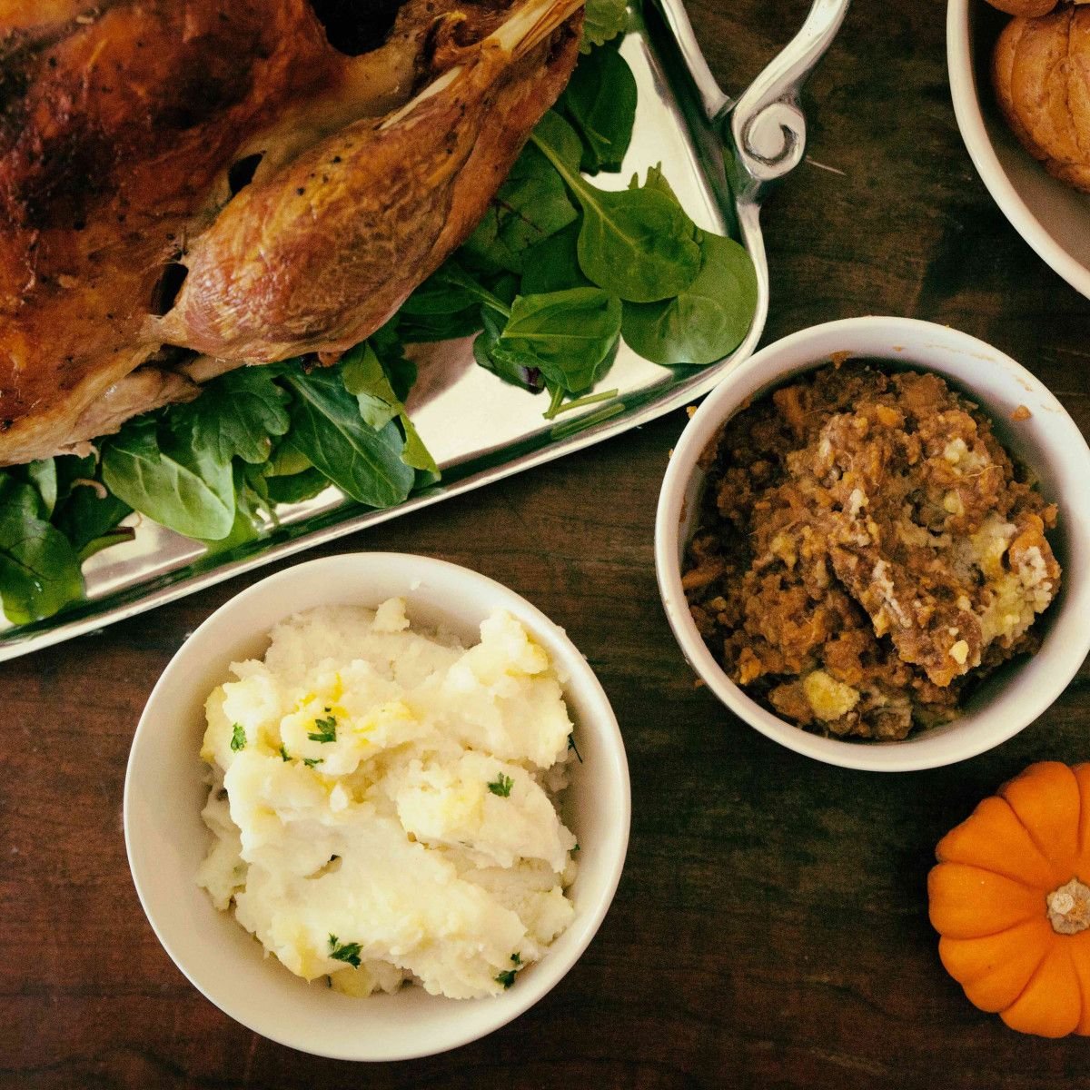 Premium Photo  Roasted turkey with football ball. thanksgiving