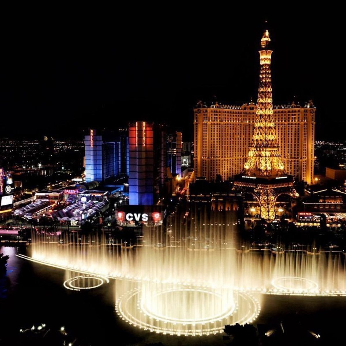 Bellagio Las Vegas Fountain Show at Night - Food Fun & Faraway Places