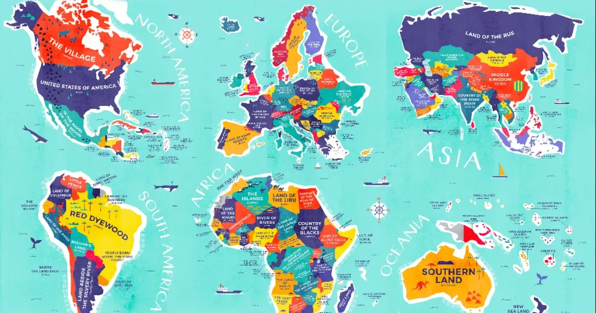 This Incredible Map Shows The Literal Meaning Of Every Country's Name