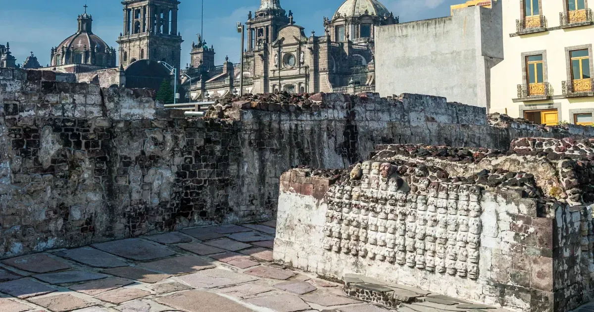 The Aztecs Ruins of Temple Mayor in Archaeological Site of