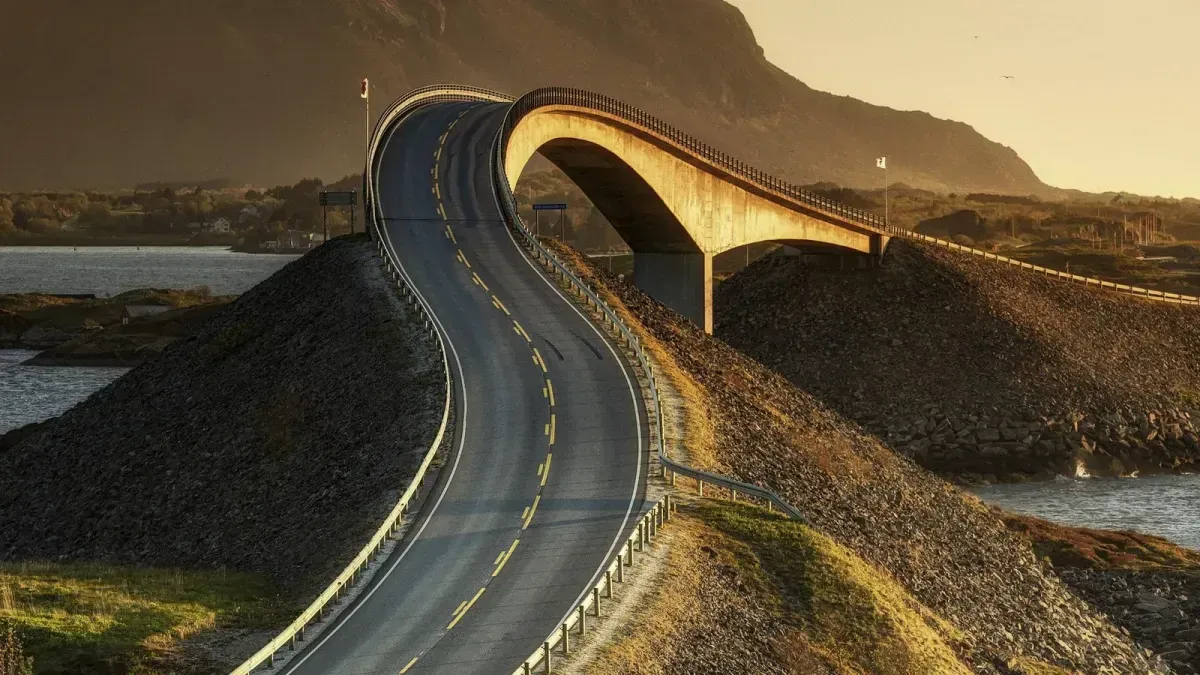 Traveling the Atlantic Road in Norway