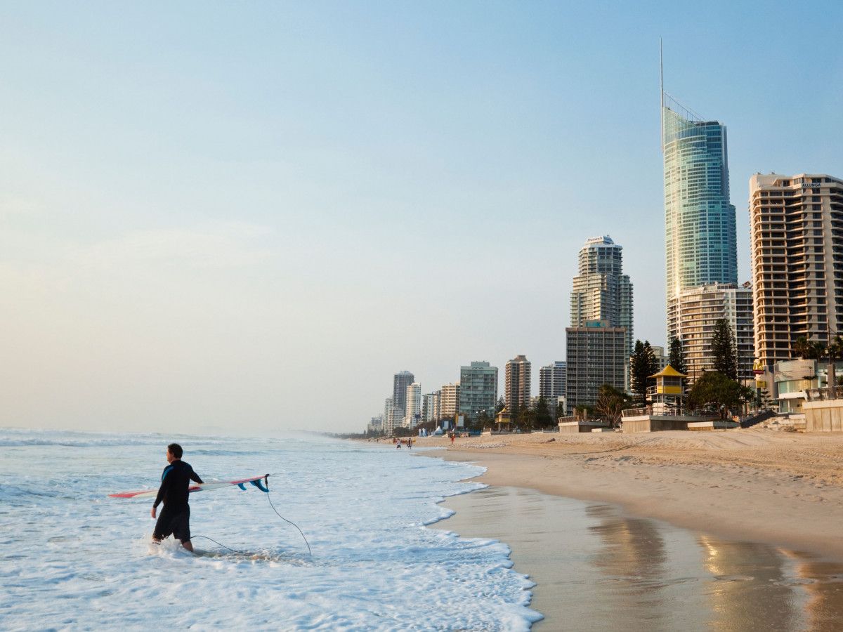 Gold Coast Theme Parks, Surfers Paradise, Queensland Australia Stock Photo  - Alamy