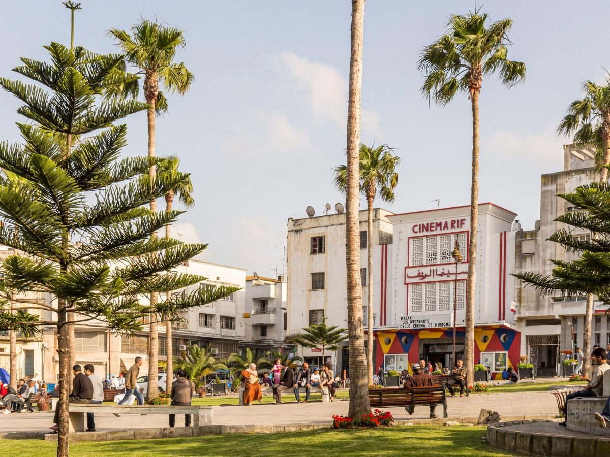 Grand Socco or main city square in Tangier, Morocco Stock Photo