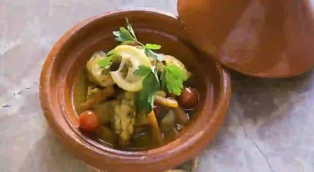 Tajine of monkfish and souk vegetables