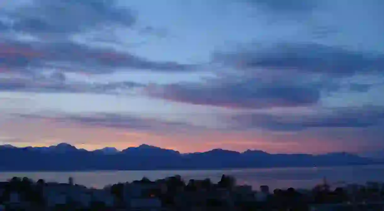 Sunrise in Lausanne, Switzerland