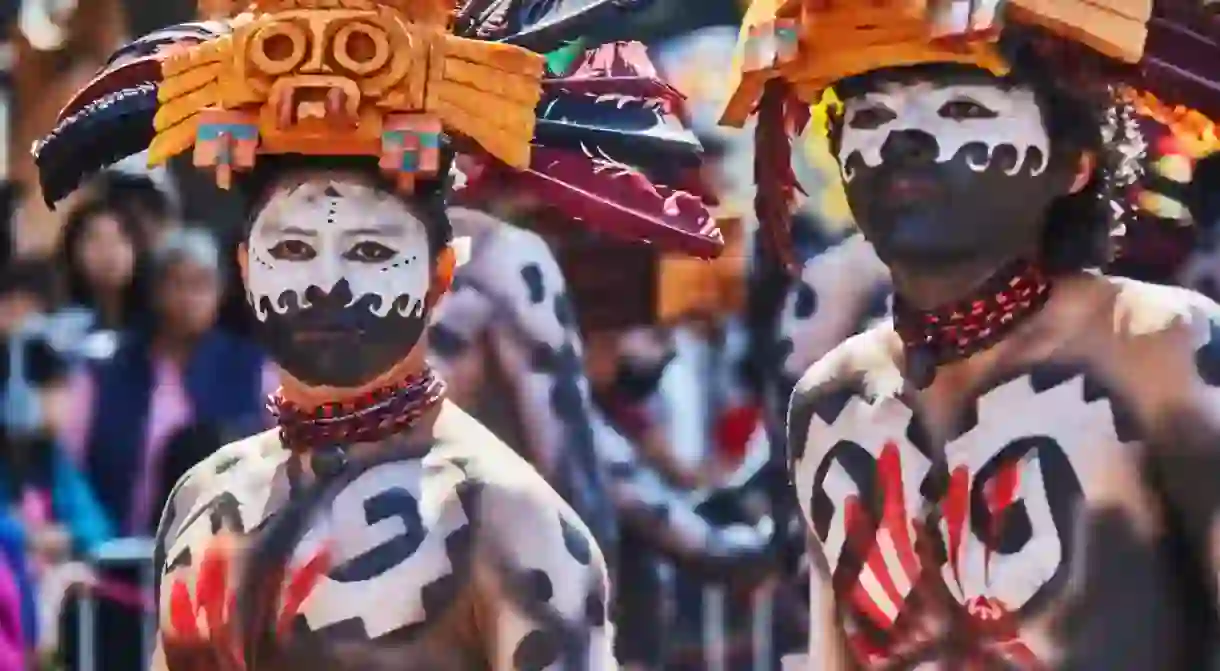 Day of the dead parade in Mexico City