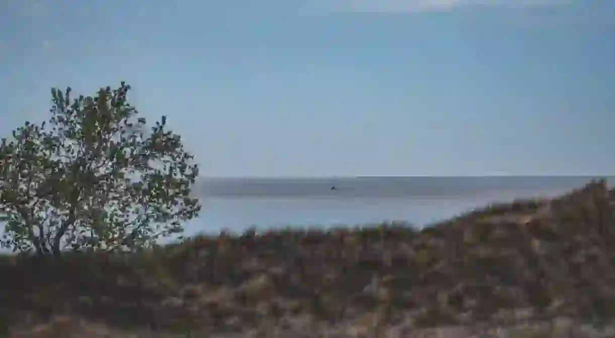 Photo of Lake Michigan taken at twilight in Saugatuck, Michigan, USA