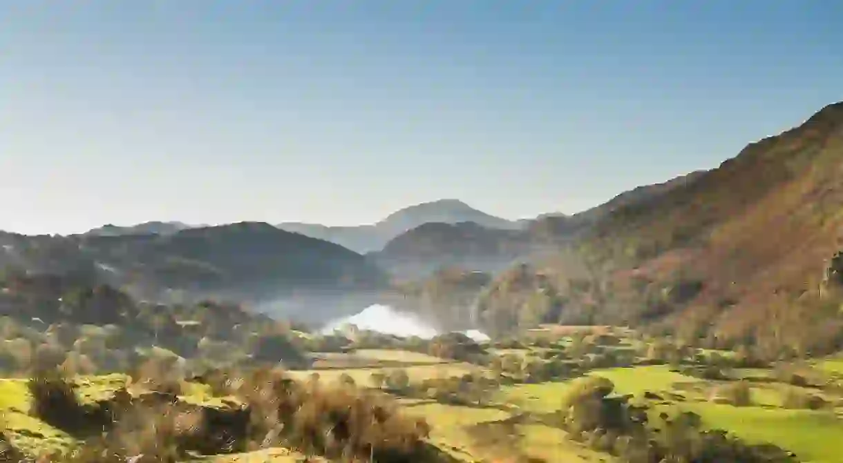 A VIEW OF THE BEDDGELERT VALLEY IN NORTH WALES