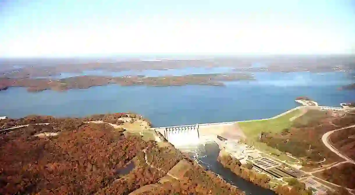 Aerial Photo of Table Rock Lake in Branson, Missouri