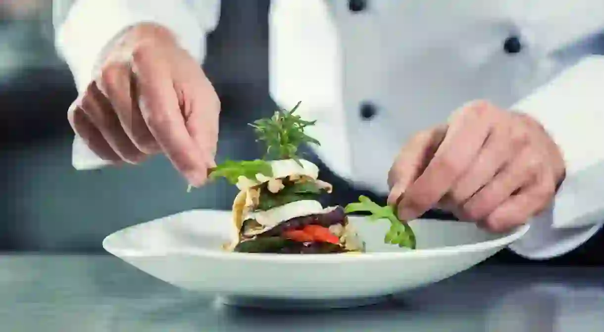 Chef preparing meal