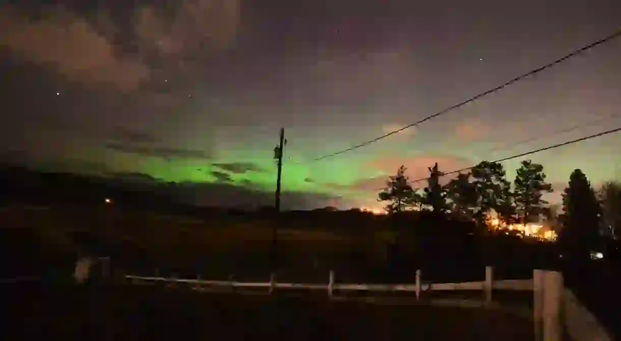 Northern Lights as seen from Kelowna, Canada