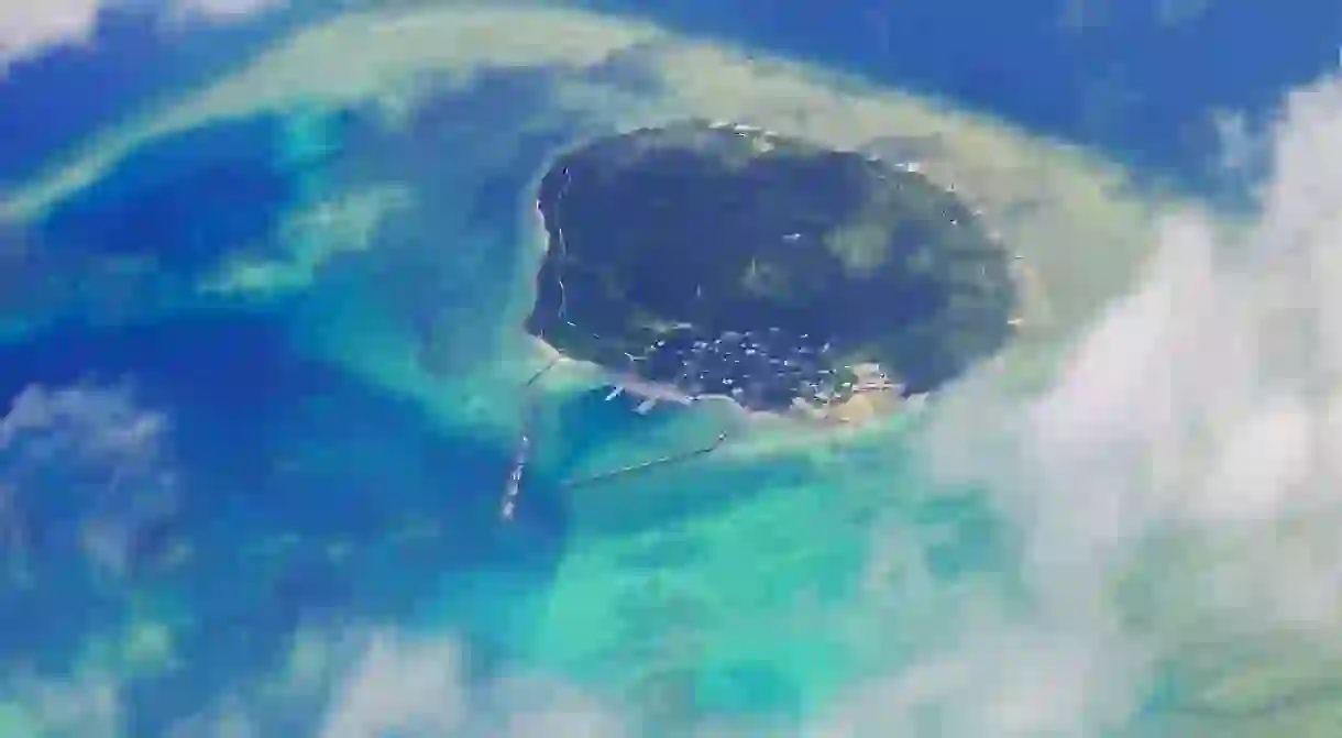 Aerial view of Hatoma Island