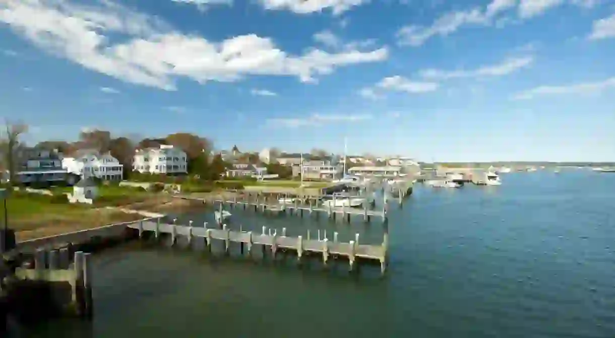 View on Edgartown Harbour, New England, Massachusetts, USA