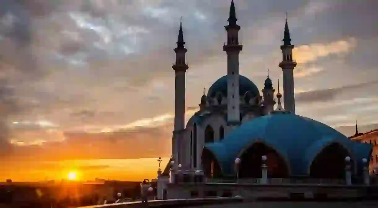 Sunset over the Kul Sharif Mosque