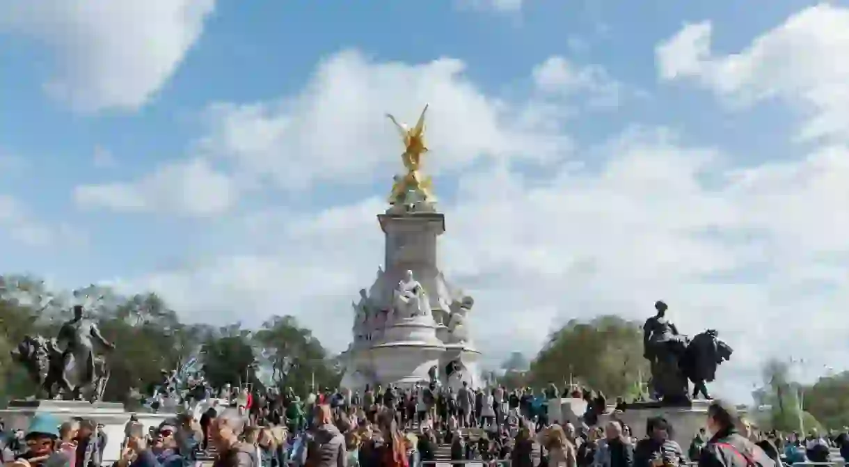 The Victoria Memorial is at the end of The Mall