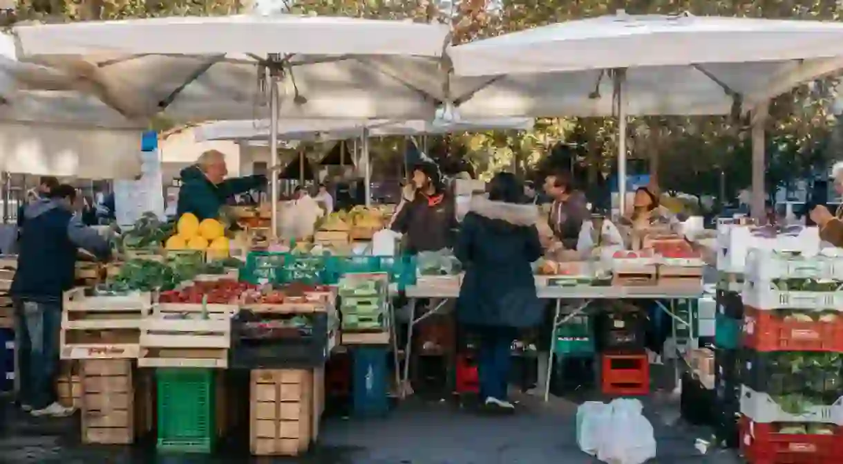 Visit the Fontanella Borghese Market to peruse fresh produce, ancient etchings and prints, and bargain books