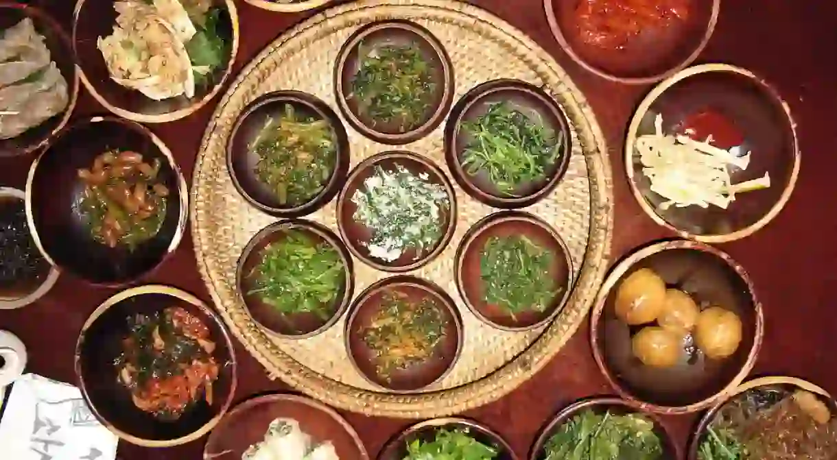 Korean temple food dishes