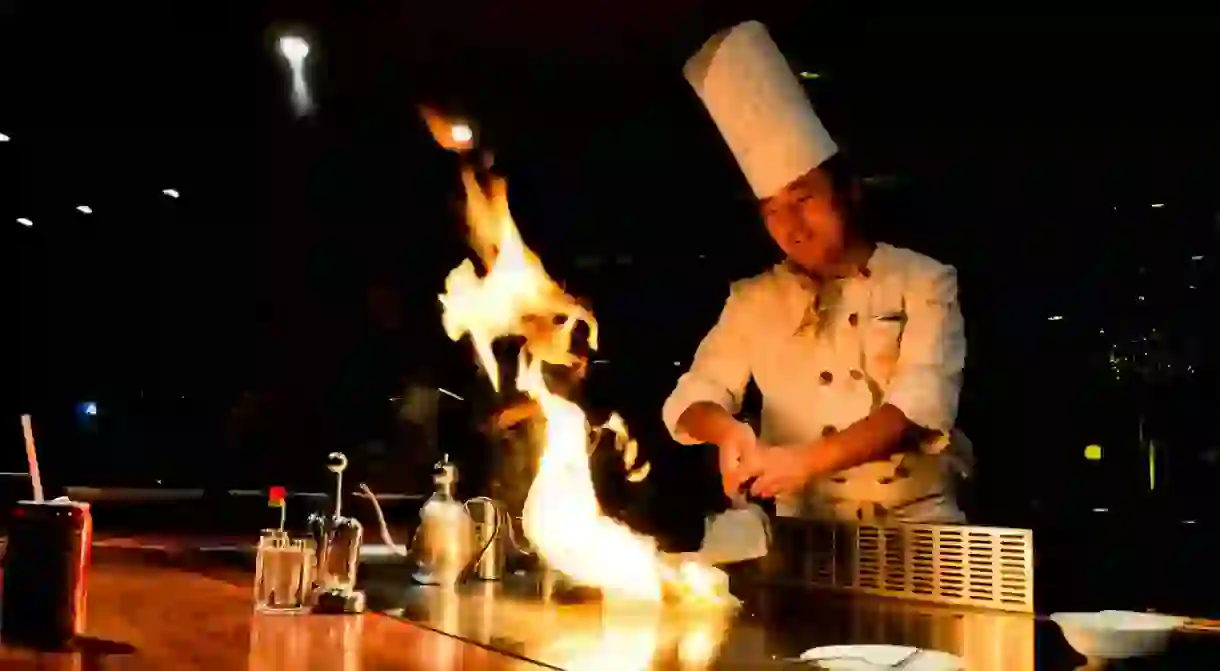 A teppanyaki buffet