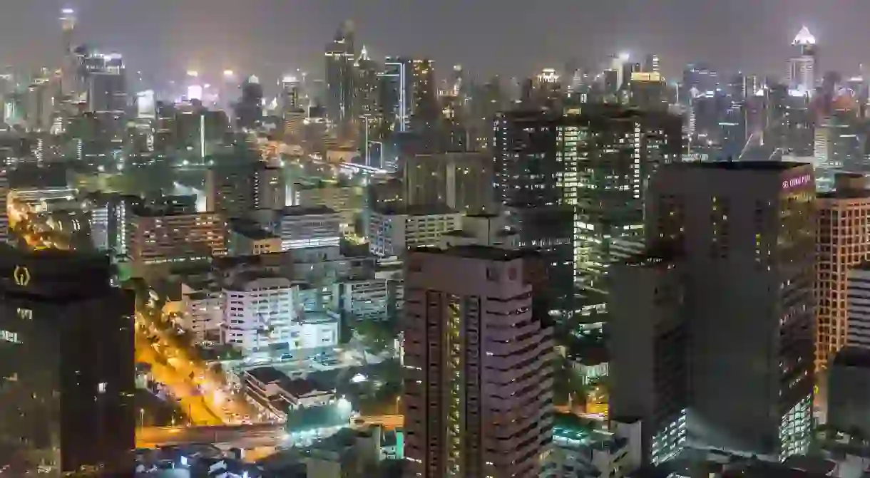 Gleaming skyscrapers of Silom, Bangkok