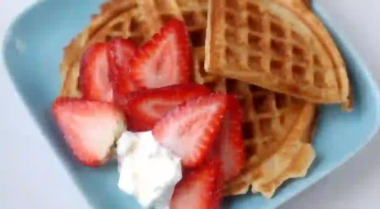 Strawberry waffles