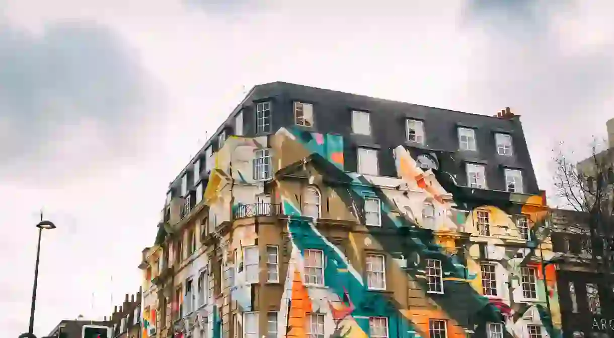 A gorgeously painted house in Shoreditch, London, United Kingdom