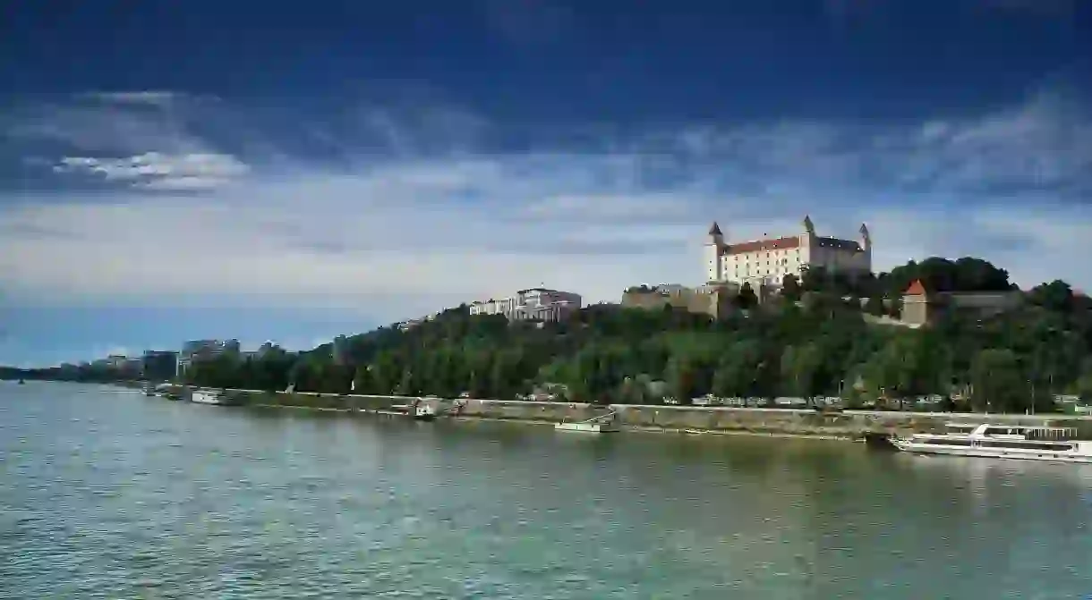 The Danube River and the Bratislava Castle