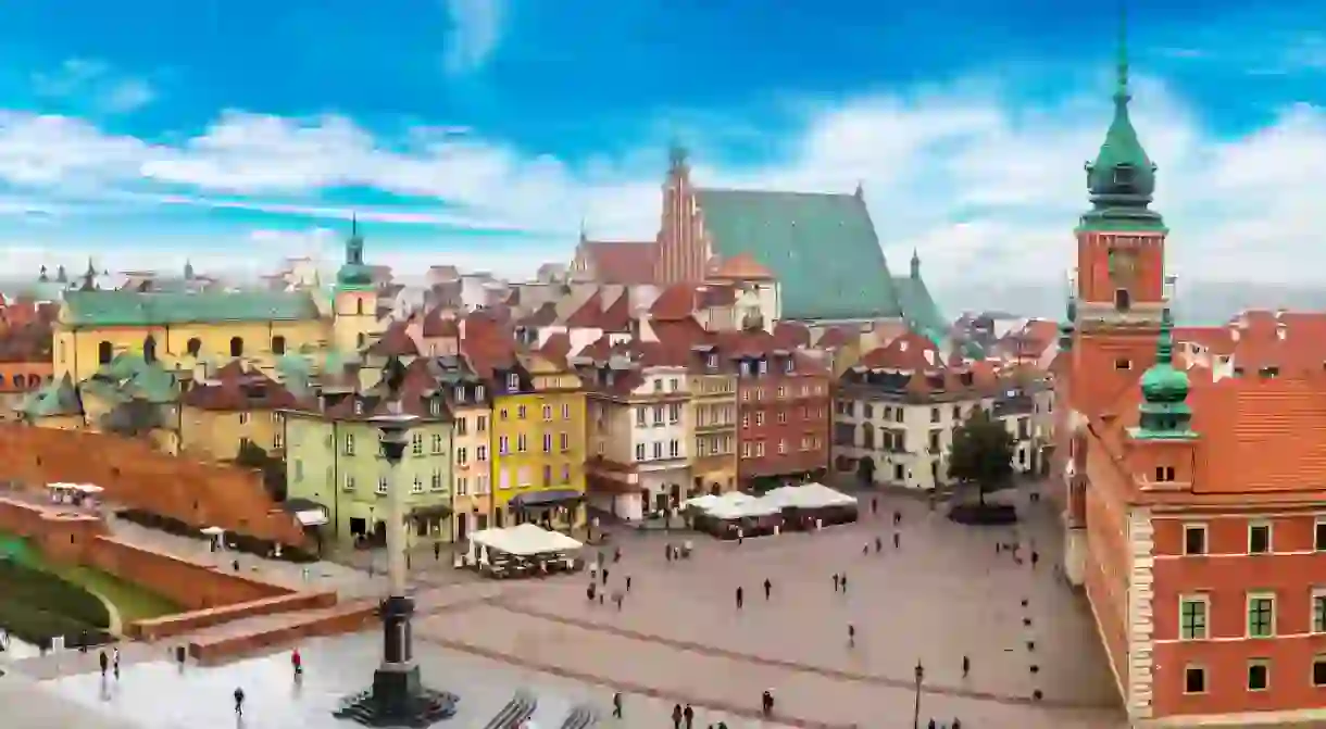 Panoramic view of Warsaw on a summers day