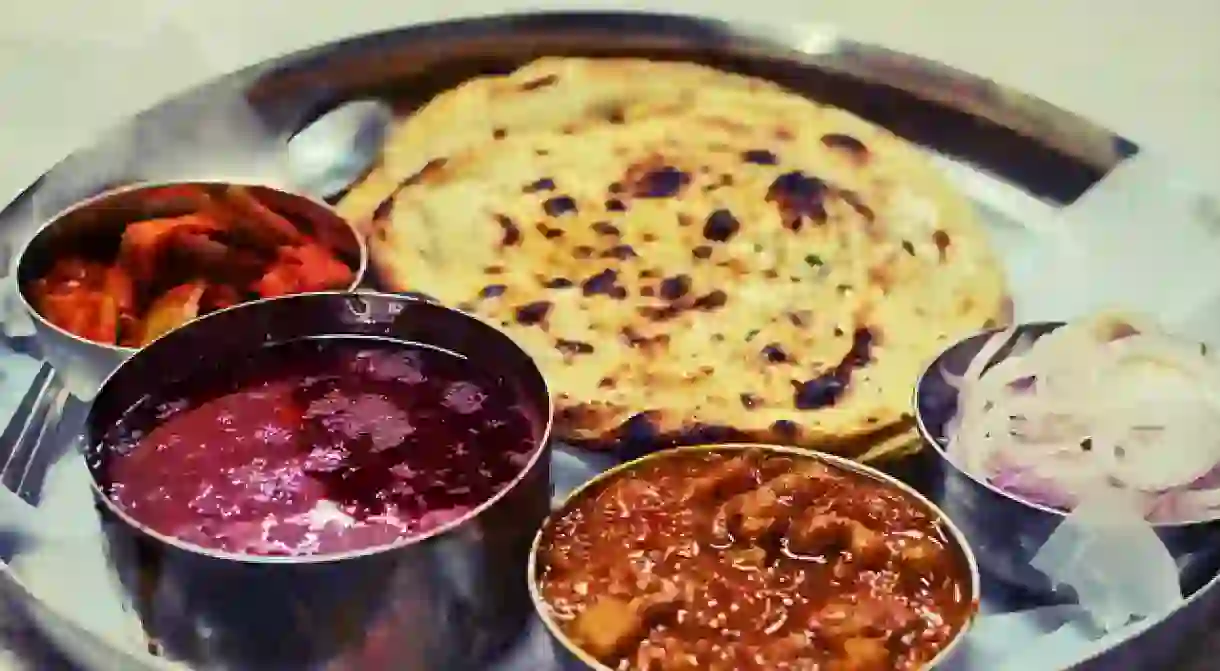 Parantha Thali at Kesar Da Dhaba