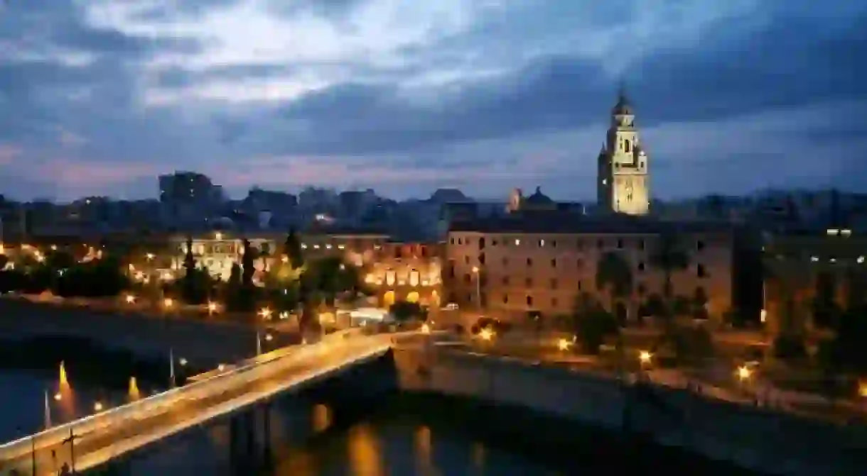 Night view of Murcia