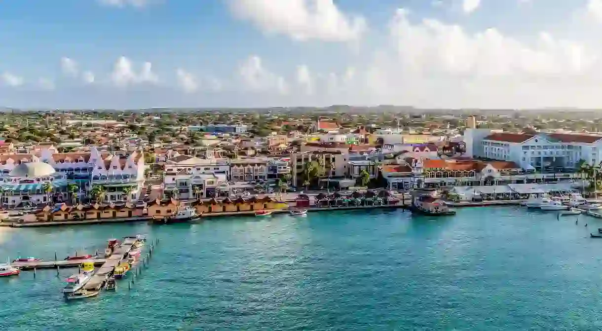 Oranjestad on the island of Aruba