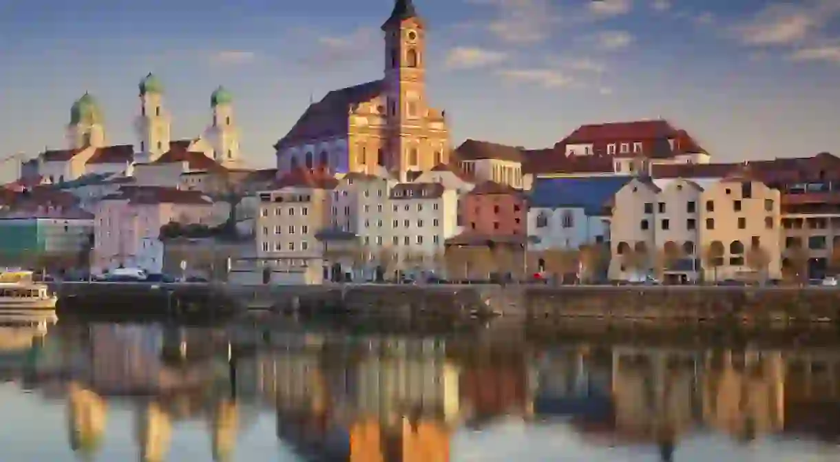 Passau skyline during sunset, Bavaria, Germany I