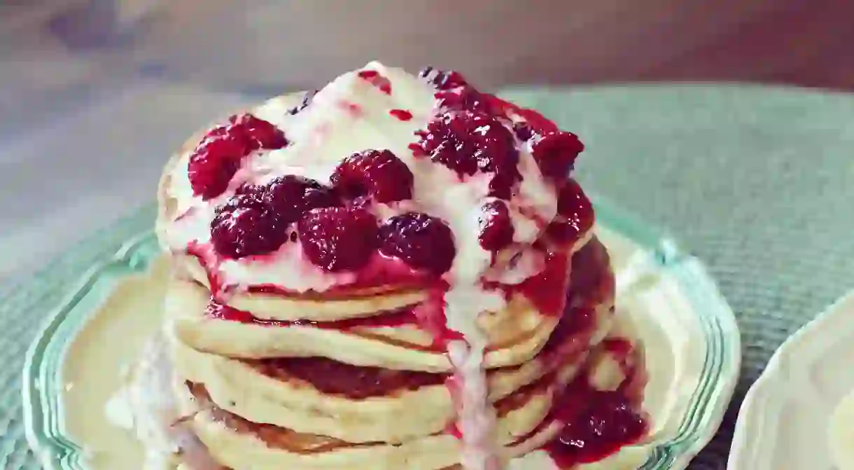 Raspberry pancakes