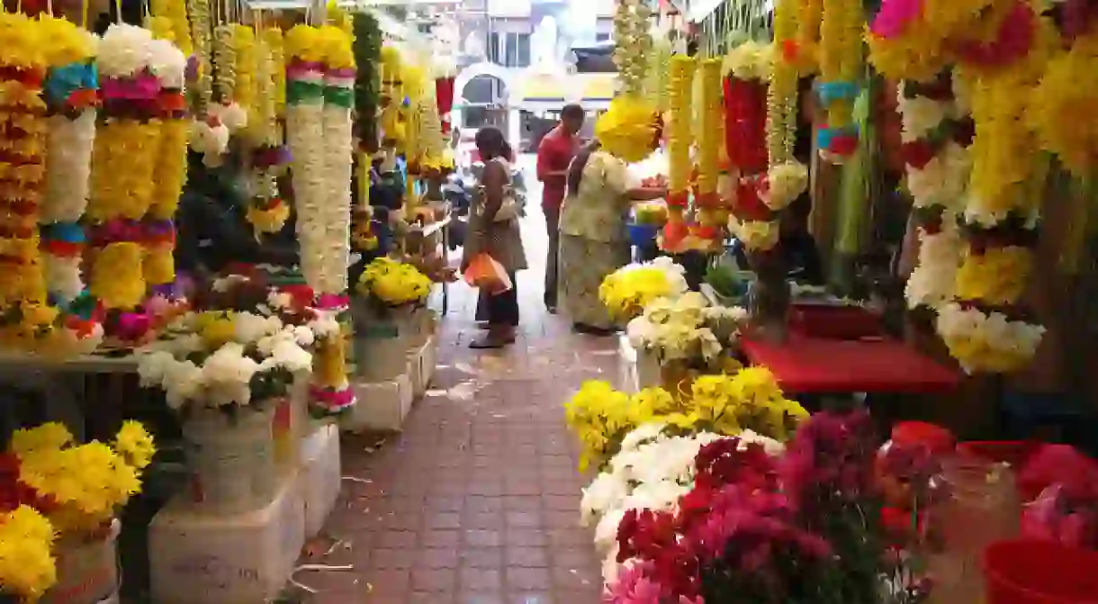 A colourful market in Malaysia