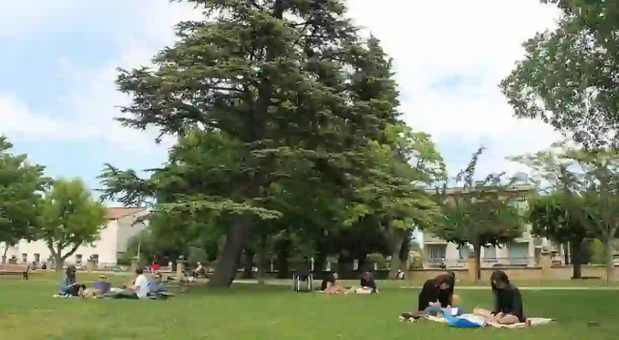 People Enjoying Jourdan Park