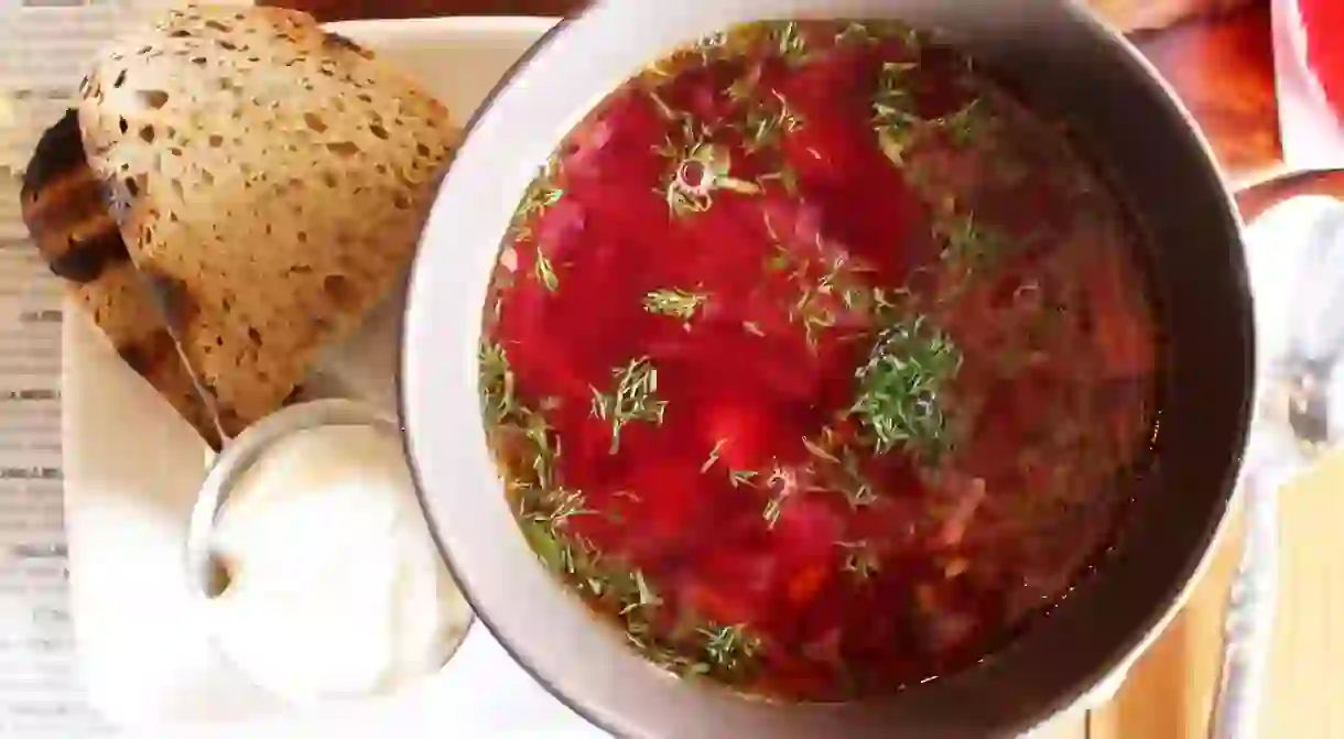 Indulge in a Ukrainian-style soup