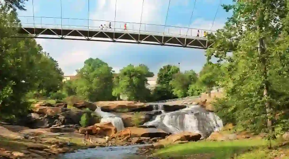 Liberty Bridge At Falls Park