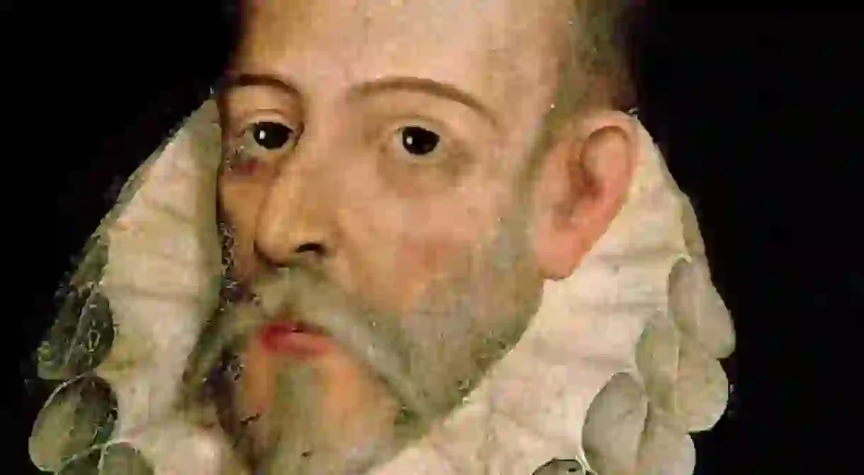 Portrait of Cervantes by Juan de Jauregui y Aguilar (circa 1583 - 1641)