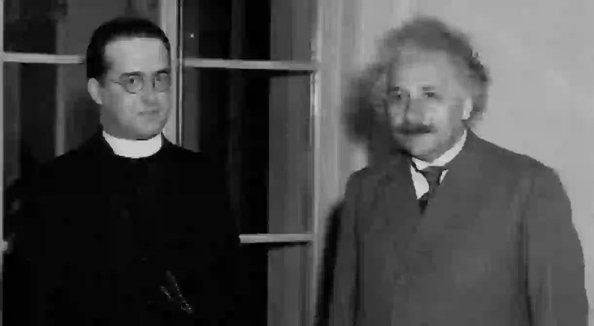 Georges Lemaître with Albert Einstein