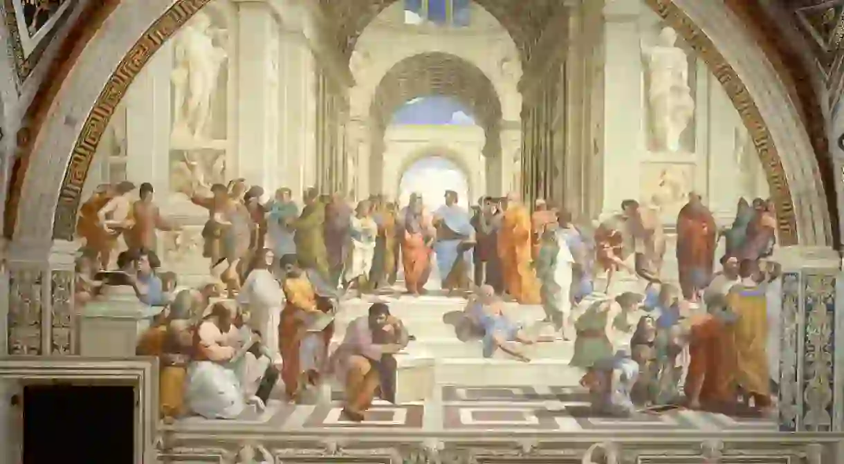 The School of Athens fresco by Raphael, 1511