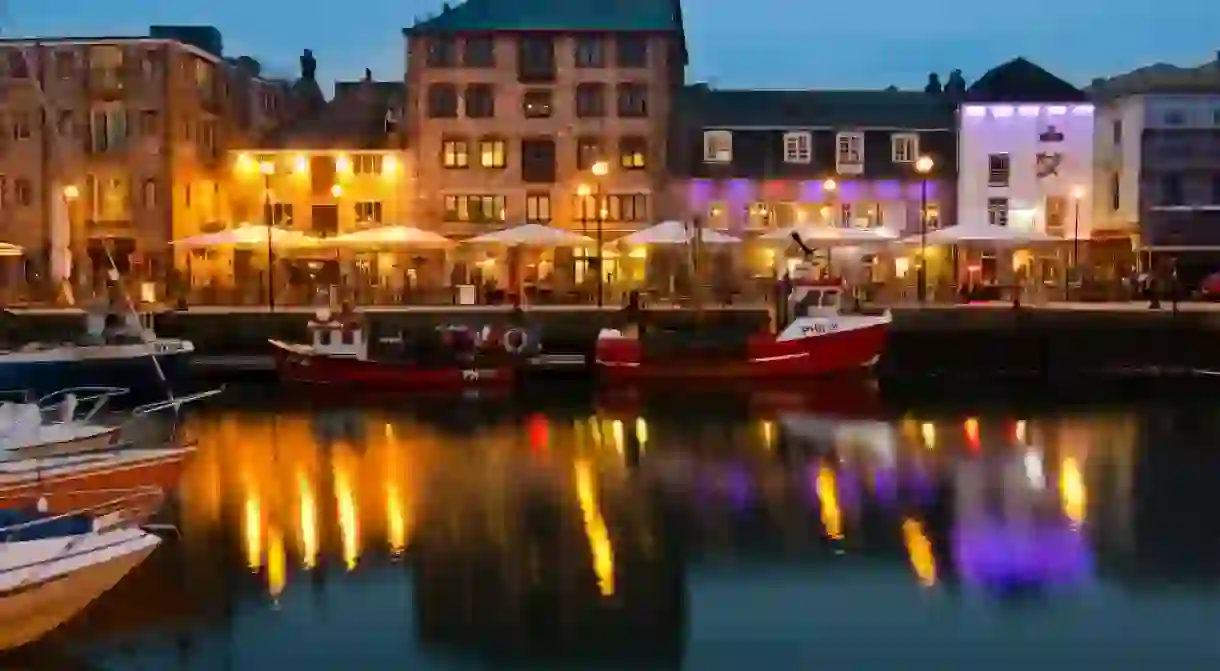 Plymouth Barbican at Night