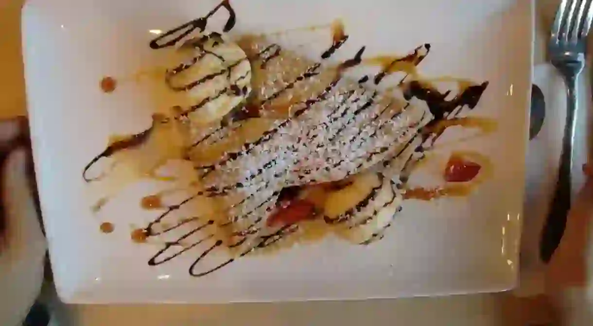 Crepe with fruit and ice cream / Courtesy of Laura Tombolato