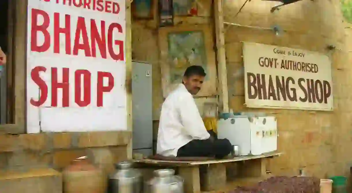 A government Bhaang shop in Jaisalmer