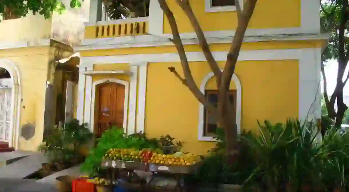 The famous yellow house of Pondicherry