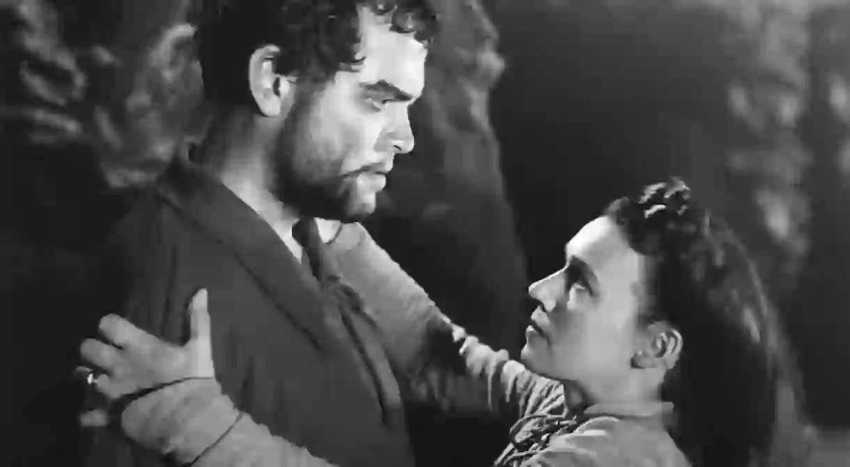 Orson Welles and Jeanette Nolan