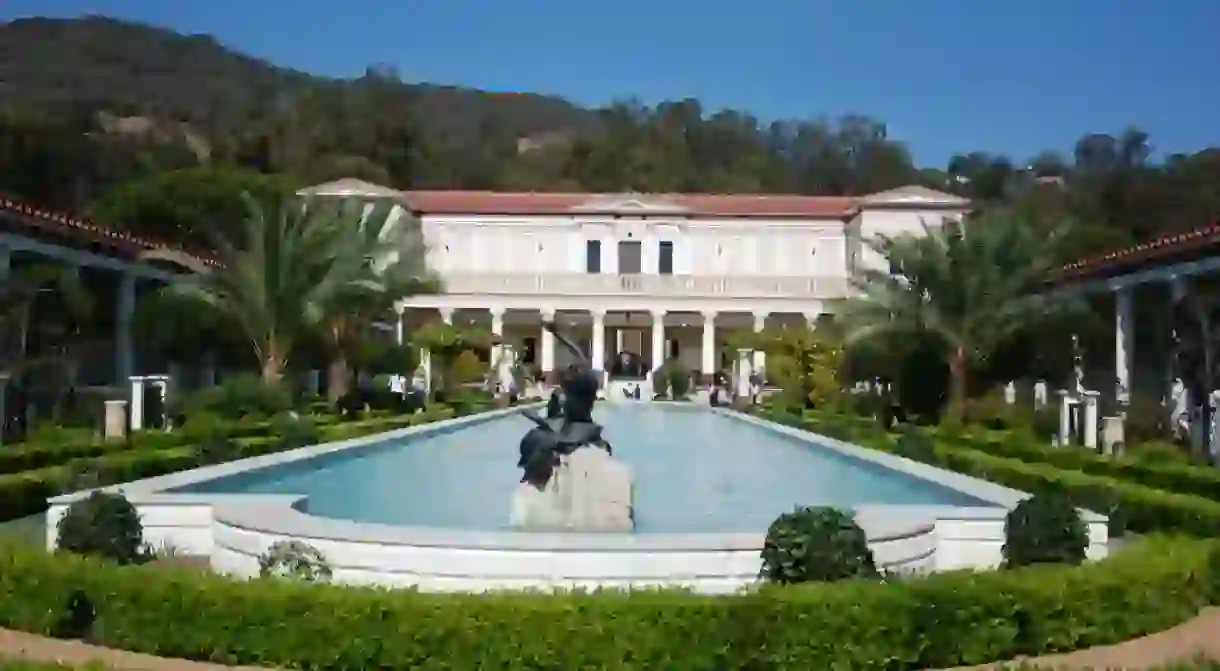 Exterior view of the Getty Villa