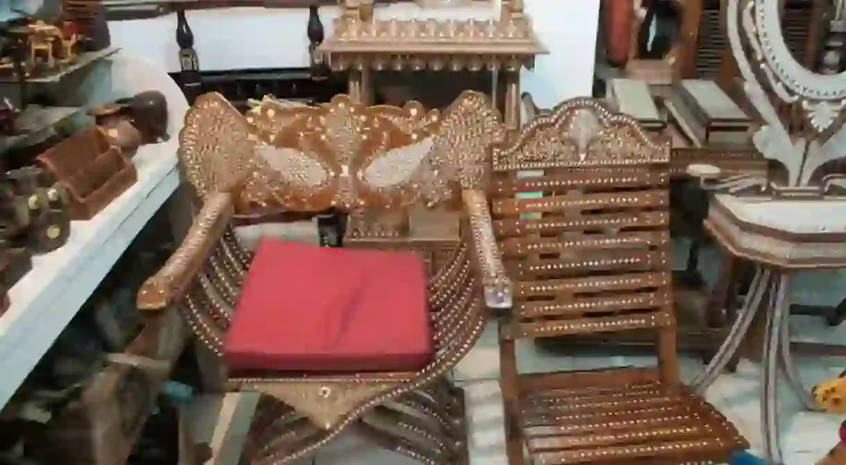 Camel bone is used in this chair