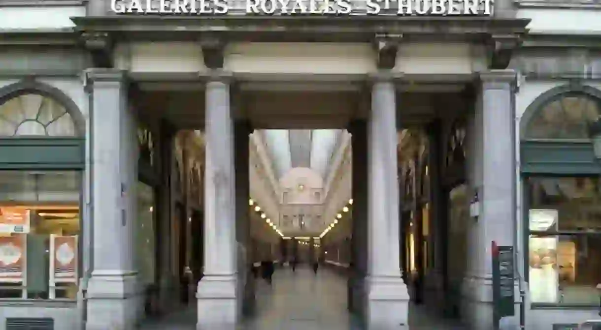 The entrance of Galeries Royales Saint-Hubert