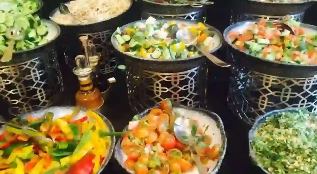 Array of Salads at The Waldorf Astoria Jerusalem