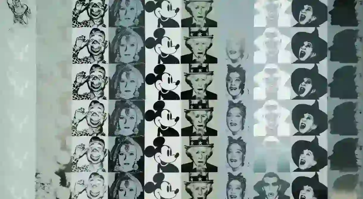 Andy Warhol, Myths, 1981. Synthetic polymer and screenprint on canvas, 100 x 100 inches. The Whitney Museum of American Art. Promised gift of Fisher Landau Center for Art. P.2010.340.