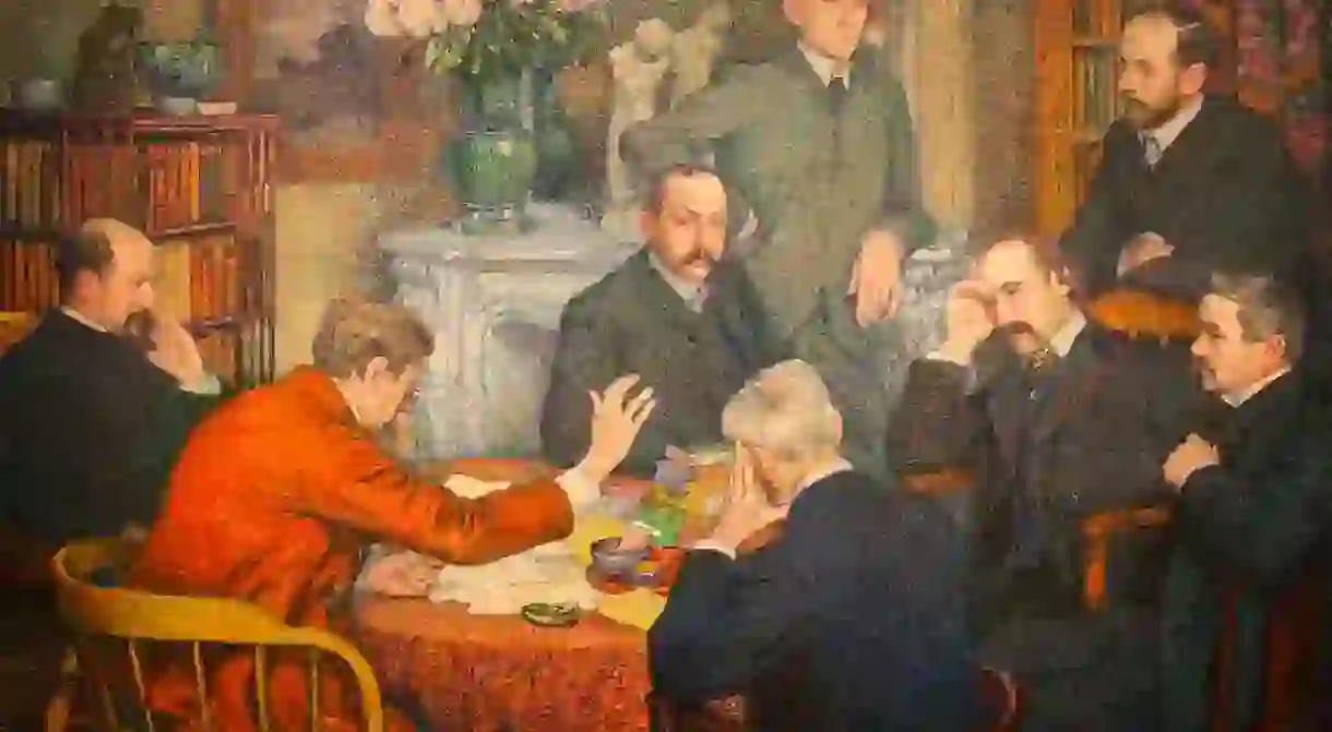 The reading by Emile Verhaeren by Théo van Rysselberghe, 1903/